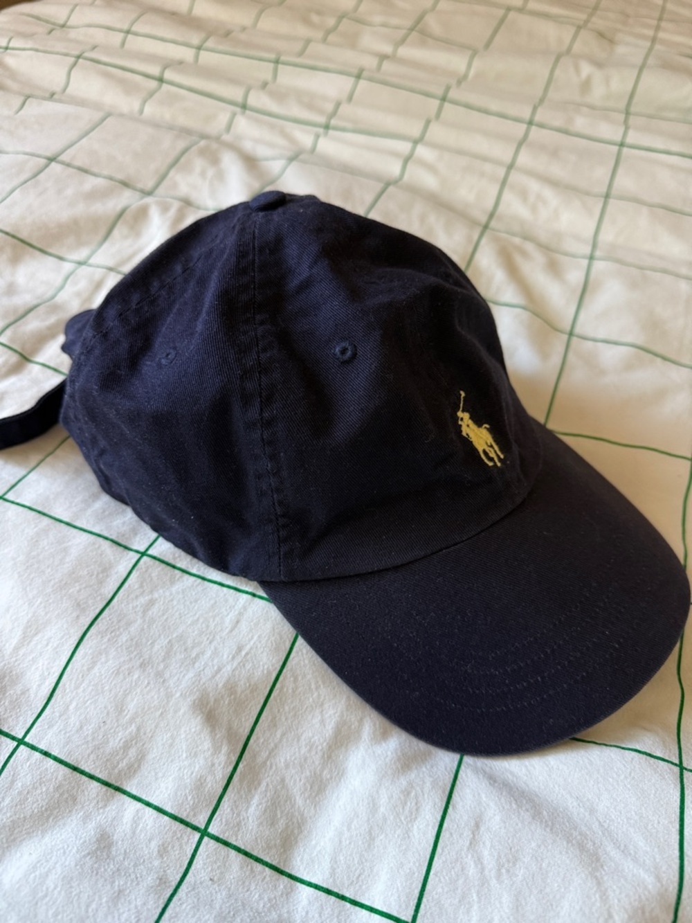 Ralph Lauren Navy Cap with Yellow Polo Pony Embroidery - Picture 4 of 5